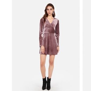 Express velvet plum dress